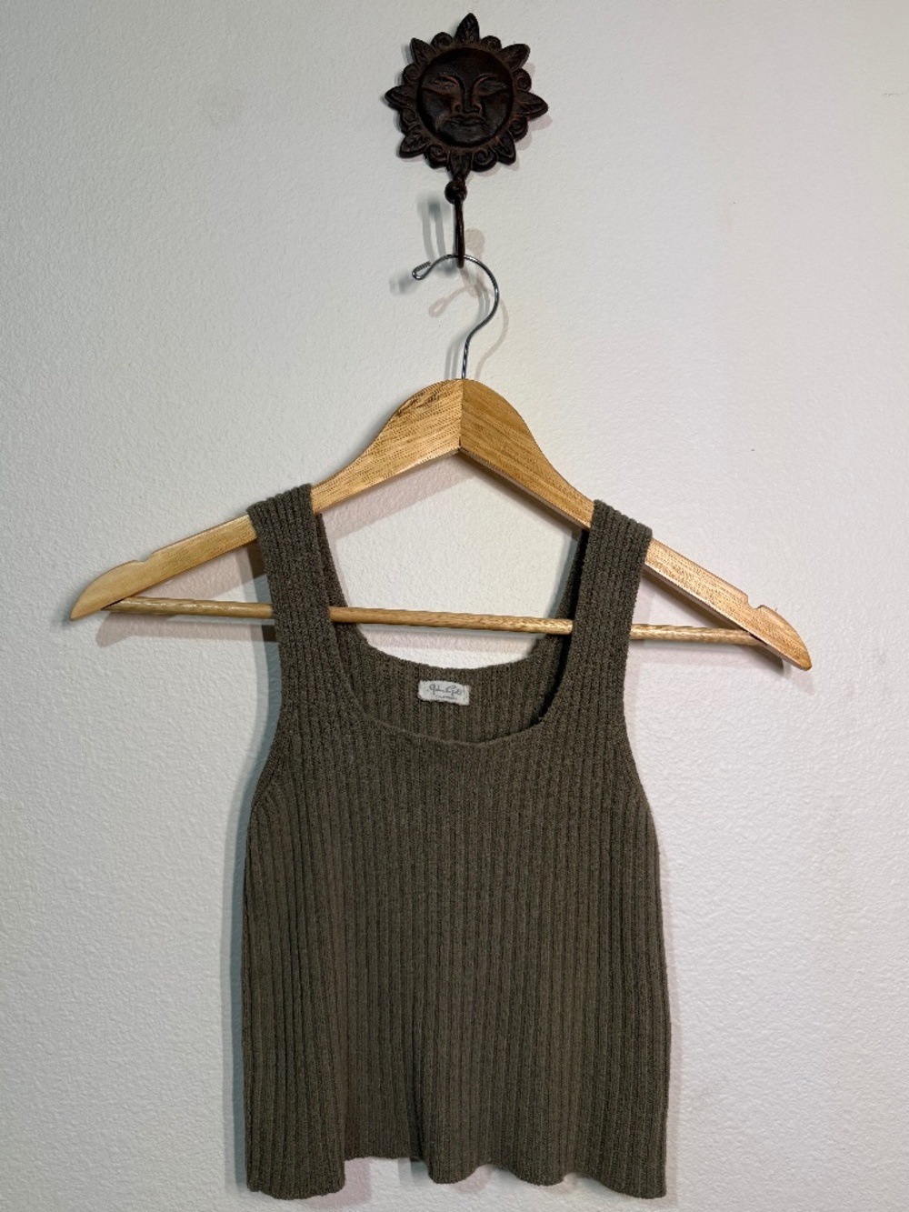 Taupe John Galt Knit Tank Top